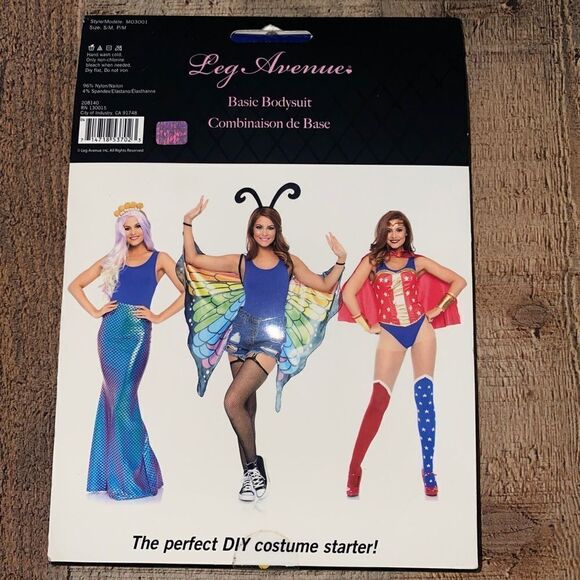 Brand New Basic Sleeveless Bodysuit Leg Avenue Blue S/M - Picture 2 of 7